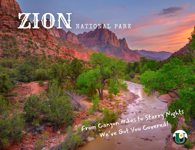 Post card of Zion National park